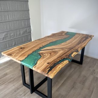Mesa encino y resina Epoxy